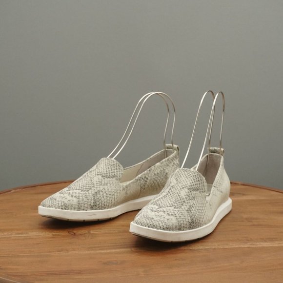 Franco Sarto Womens Boston Faux Leather Snake Loafers Size 7 M Gray White - Picture 3 of 12